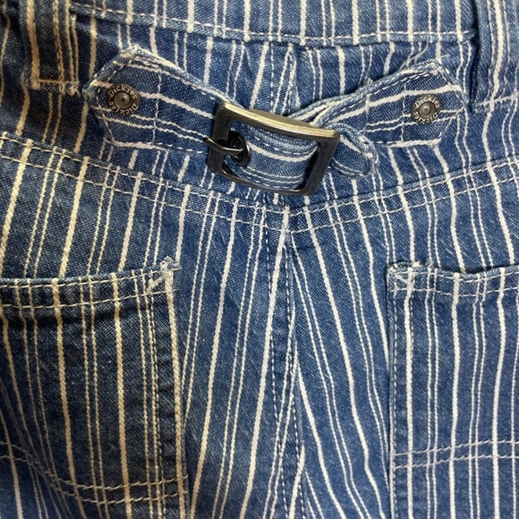 Dickie’s Hickory Stripe Railroad Adjustable Waist Jeans - Picture 3 of 5